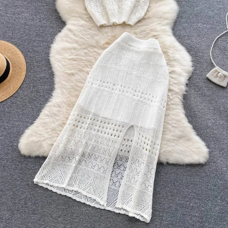 Boho set - Crop Top   Midi Skirt Set
