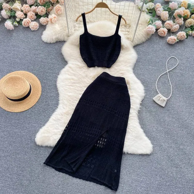 Boho set - Crop Top   Midi Skirt Set