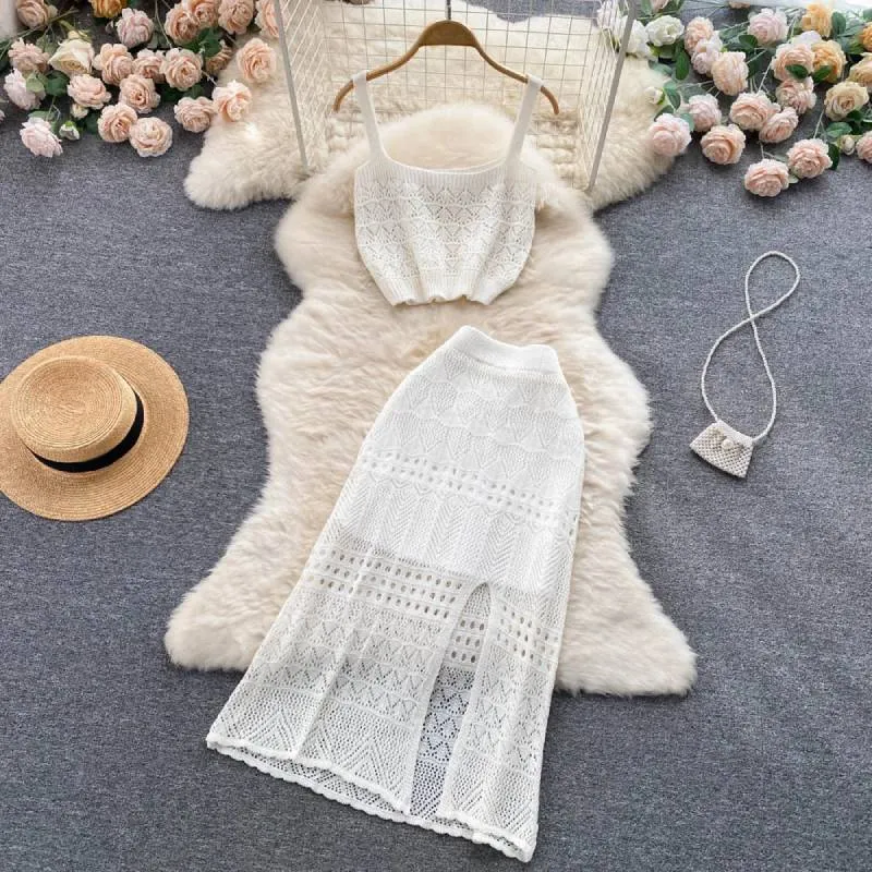 Boho set - Crop Top   Midi Skirt Set