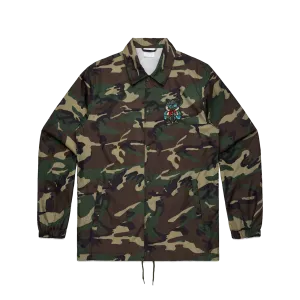 Buzzzy Embroidered Patch Unisex Coach Jacket - Camo