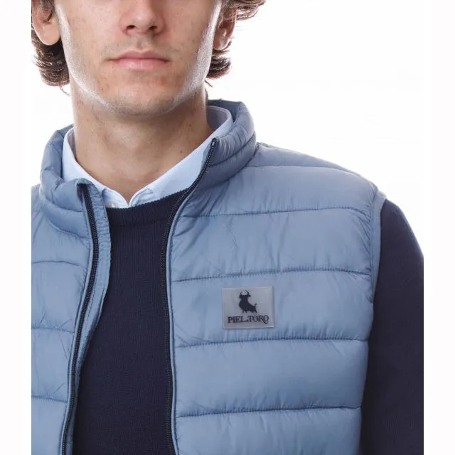 CHALECO CELESTE slim fit