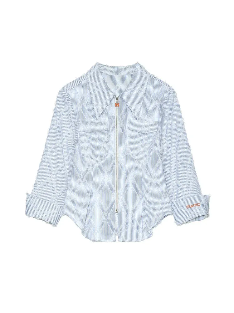 Fit Slim Shirt Blue Short