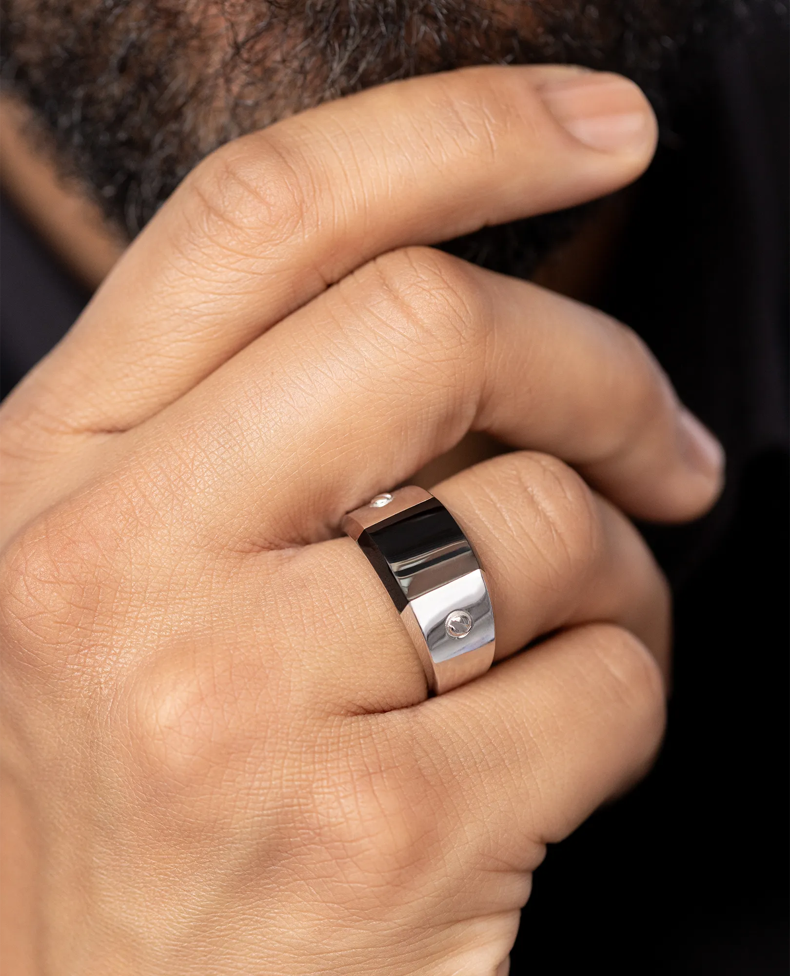 MONTANA Gold Ring with Black Onyx