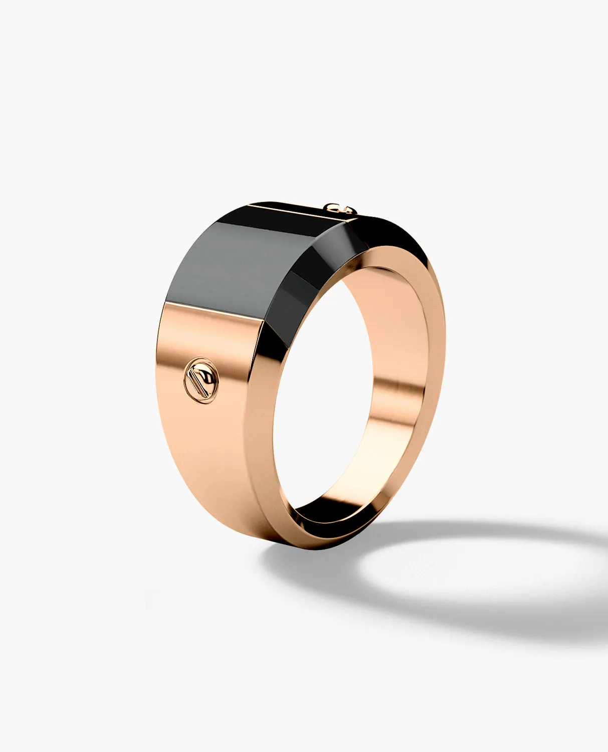MONTANA Gold Ring with Black Onyx
