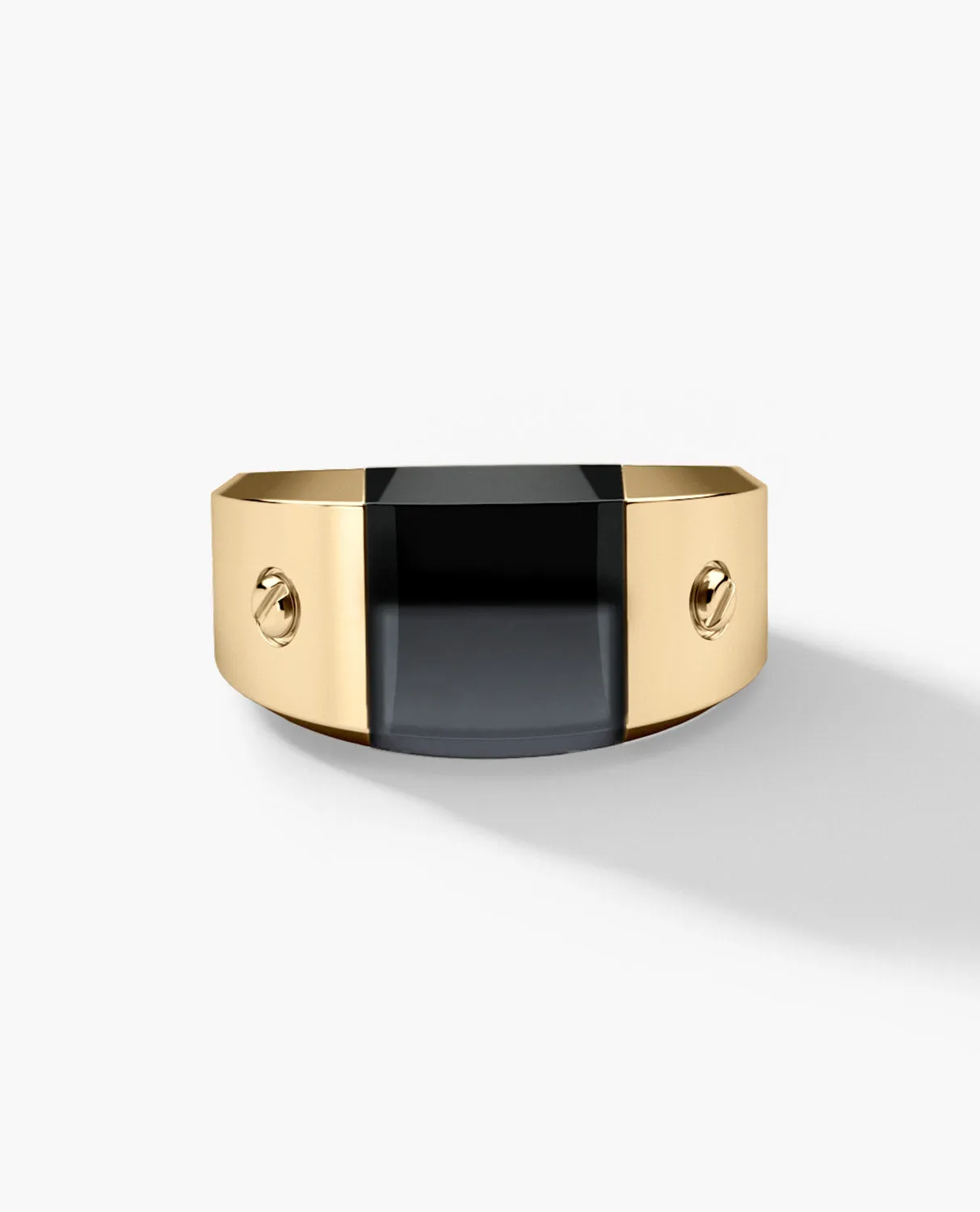 MONTANA Gold Ring with Black Onyx