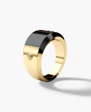 MONTANA Gold Ring with Black Onyx