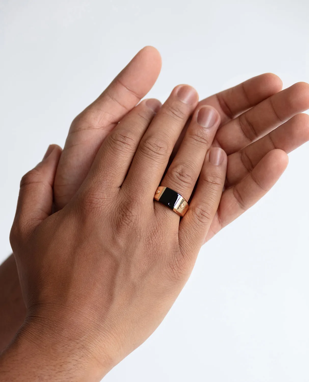 MONTANA Gold Ring with Black Onyx