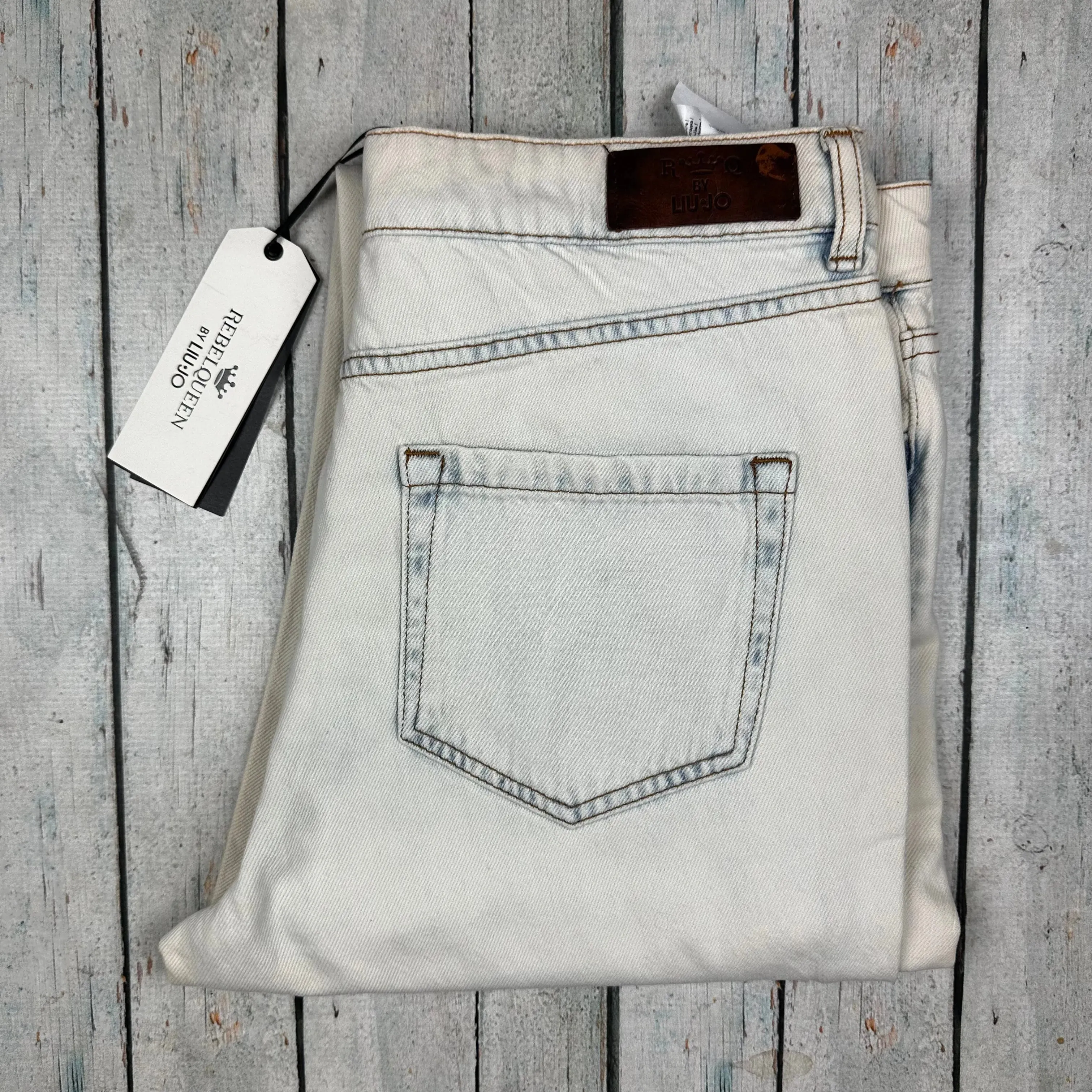NWT - LUI-JO Italian Bleached 'Lungo' Easy Fit Fit Jeans -Size 30