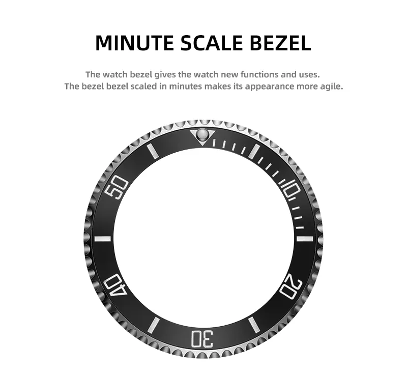 watch luminous automatic wrist mechanical mens watch with date